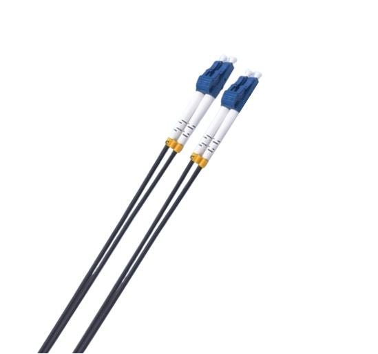 8ware 20m LC-LC OS2 Single Mode Dual-Core Fibre Optic Cable UPC Duplex Armoured Low Smoke Zero Halogen (LSZH) Jacket Black - Leader Electronics
