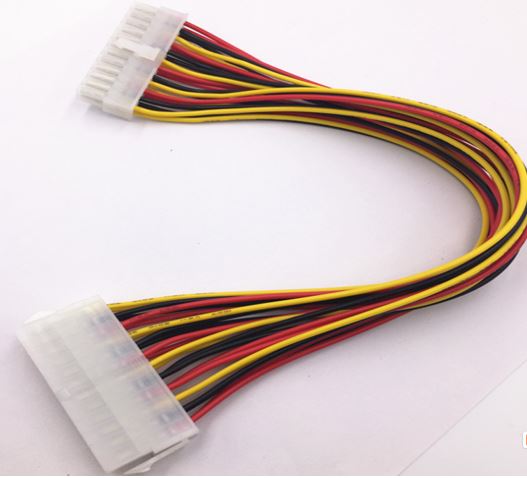8ware 24 Pin ATX Power Supply Extension Cable Sleeved 30cm Male to Female (20+4 Pin) Power Supply to Motherboard - Leader Electronics