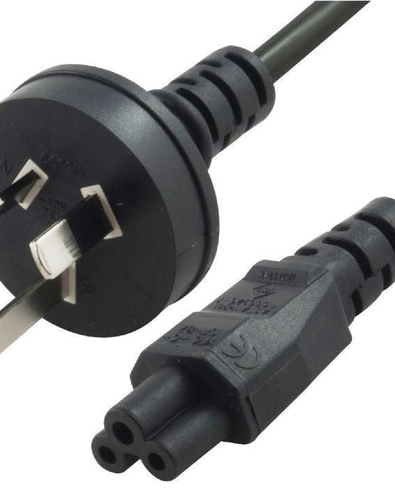 8ware 2m AU Power Lead Cord Cable 3-Pin AU to ICE 320-C5 Cloverleaf Plug Mickey Type Black Male to Female 240V 7.5A 3 core Notebook/Laptop AC Adapter - Leader Electronics