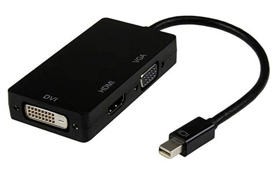 8ware 3 in1 Thunderbolt Mini DP DisplayPort to HDMI DVI VGA Hub Adapter Converter Cable for MacBook Air Mac Mini Microsoft Surface Pro 3/4/5 - Leader Electronics