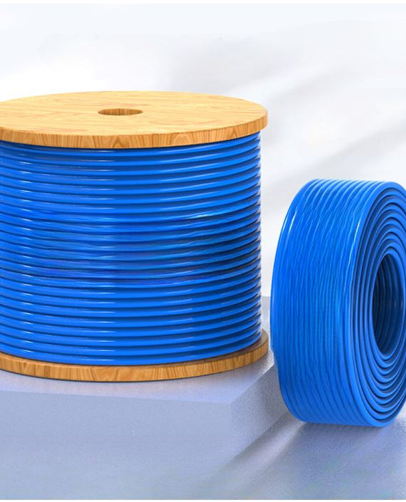 8Ware 350m CAT6A Ethernet 24AWG 30V LAN Stranded Core Cable Roll Bare Copper Twisted Core PVC Jacket on Reel Box Blue >305m - Leader Electronics