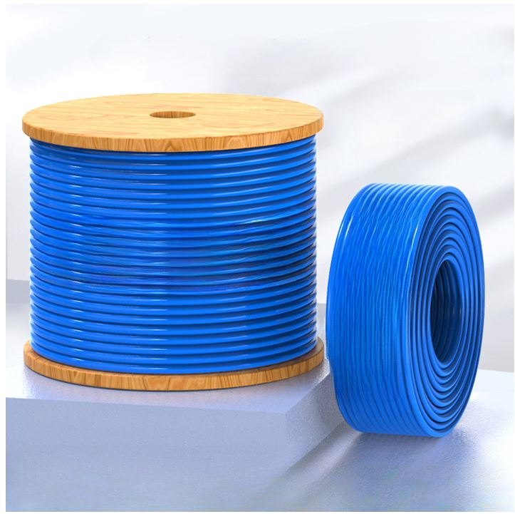 8Ware 350m CAT6A Ethernet 24AWG 30V LAN Stranded Core Cable Roll Bare Copper Twisted Core PVC Jacket on Reel Box Blue >305m - Leader Electronics