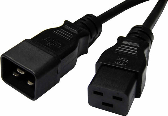 8Ware 3m Power Extension Cable Lead 15A IEC-C19 to IEC-C20 Male to Female for UPS PDU PC Servers Rack-mount Power Distribution Units - Leader Electronics