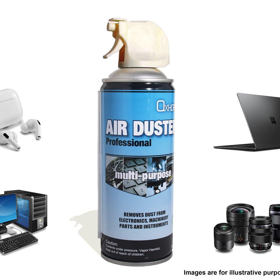 8Ware Air Duster Compressed Can Spray Safety High Pressure Dust Remove to Clean Keyboard Mainboard Video Card PC Laptop Camera Mobile Car 400ml 285g - Leader Electronics