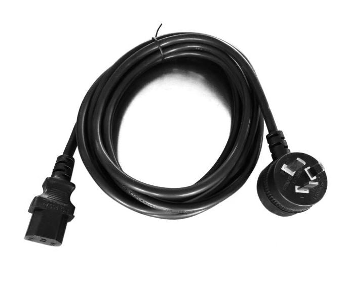8Ware AU Power Cable 3m - Male Wall 240v PC to Female Power Socket 3pin to IEC 320-C13 for Notebook/AC Adapter IEC 3M Power Cable with Piggyback - Leader Electronics