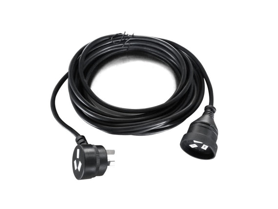 8Ware AU Power Cable Extension 3-Pin Male to Female 2m 3-Pin AU Piggy Back Black - Leader Electronics