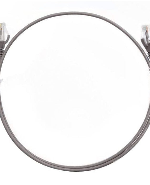 8ware CAT6 Ultra Thin Slim Cable 1m / 100cm - Grey Color Premium RJ45 Ethernet Network LAN UTP Patch Cord 26AWG for Data - Leader Electronics