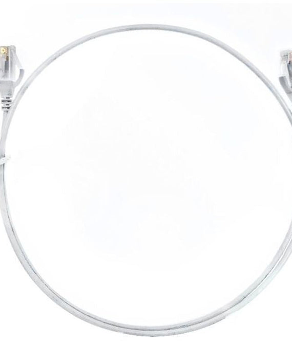 8ware CAT6 Ultra Thin Slim Cable 3m / 300cm - White Color Premium RJ45 Ethernet Network LAN UTP Patch Cord 26AWG for Data - Leader Electronics