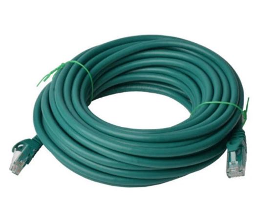 8Ware CAT6A Cable 15m - Green Color RJ45 Ethernet Network LAN UTP Patch Cord Snagless - Leader Electronics