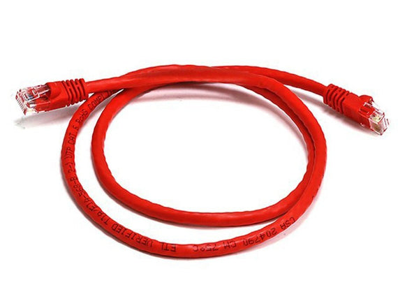 8Ware CAT6A Cable 1m - Red Color RJ45 Ethernet Network LAN UTP Patch Cord Snagless - Leader Electronics