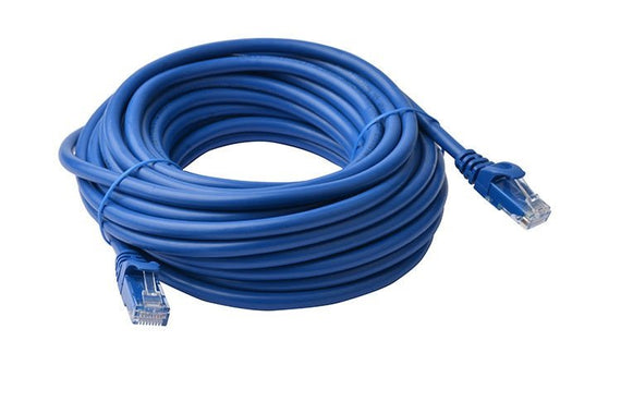 8Ware CAT6A Cable 20m - Blue Color RJ45 Ethernet Network LAN UTP Patch Cord Snagless - Leader Electronics