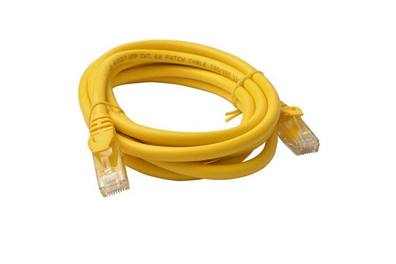 8Ware CAT6A Cable 2m - Yellow Color RJ45 Ethernet Network LAN UTP Patch Cord Snagless - Leader Electronics