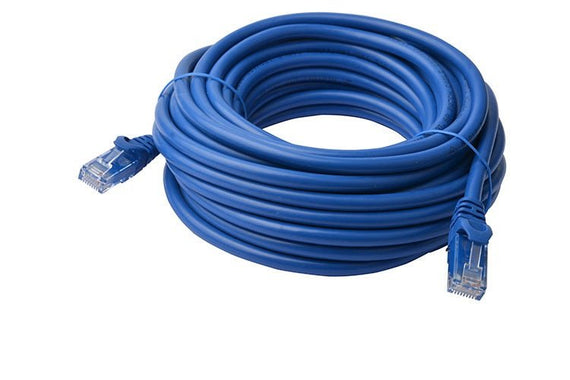 8Ware CAT6A Cable 50m - Blue Color RJ45 Ethernet Network LAN UTP Patch Cord Snagless - Leader Electronics