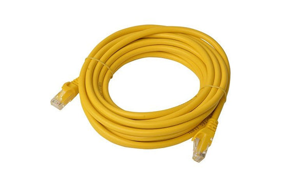 8Ware CAT6A Cable 5m - Yellow Color RJ45 Ethernet Network LAN UTP Patch Cord Snagless - Leader Electronics