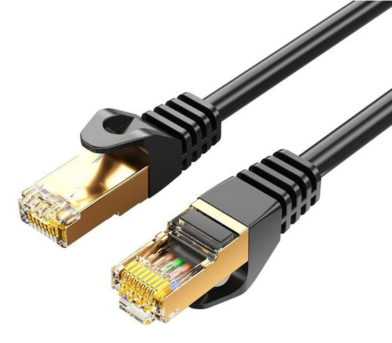 8Ware CAT7 Cable 2m - Black Color RJ45 Ethernet Network LAN UTP Patch Cord Snagless - Leader Electronics