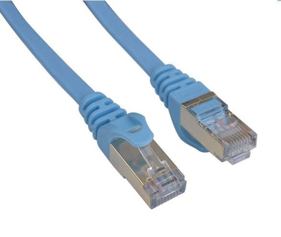 8Ware CAT7 Cable 2m - Blue Color RJ45 Ethernet Network LAN UTP Patch Cord Snagless Flat cable - Leader Electronics