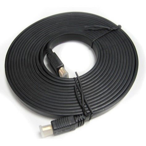 8Ware Flat HDMI Cable 2m - V1.4 19pin M-M Male to Male Gold Plated 3D 1080p Full HD High Speed with Ethernet - Leader Electronics