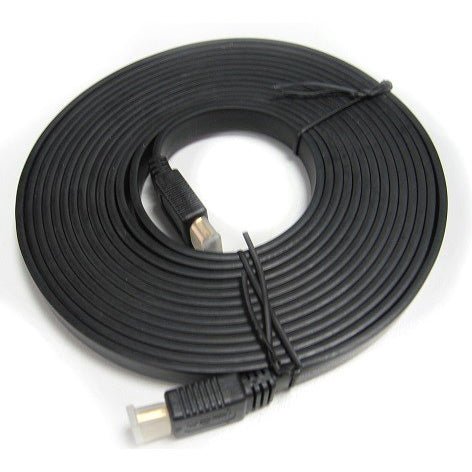 8Ware Flat HDMI Cable 5m - V1.4 19pin M-M Male to Male Gold Plated 3D 1080p Full HD High Speed with Ethernet ~CB8W-RC-HDMIF-2 - Leader Electronics
