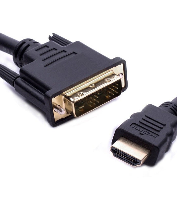 8ware HDMI to DVI-D Adapter Converter Cable 2m - Male to Male 30AWG Gold Plated PVC Jacket for PS4 PS3 Xbox 360 Monitor PC Computer Projector DVD - Leader Electronics