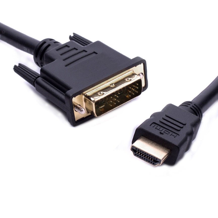 8ware HDMI to DVI-D Adapter Converter Cable 5m - Male to Male 30AWG Gold Plated PVC Jacket for PS4 PS3 Xbox 360 Monitor PC Computer Projector DVD - Leader Electronics