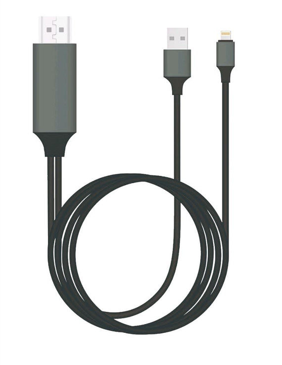 8Ware HDMI to Lightning 2m Cable for iPhone & iPad Plug & Play lightning device to HD TV or Monitor Retail Packaging - Leader Electronics