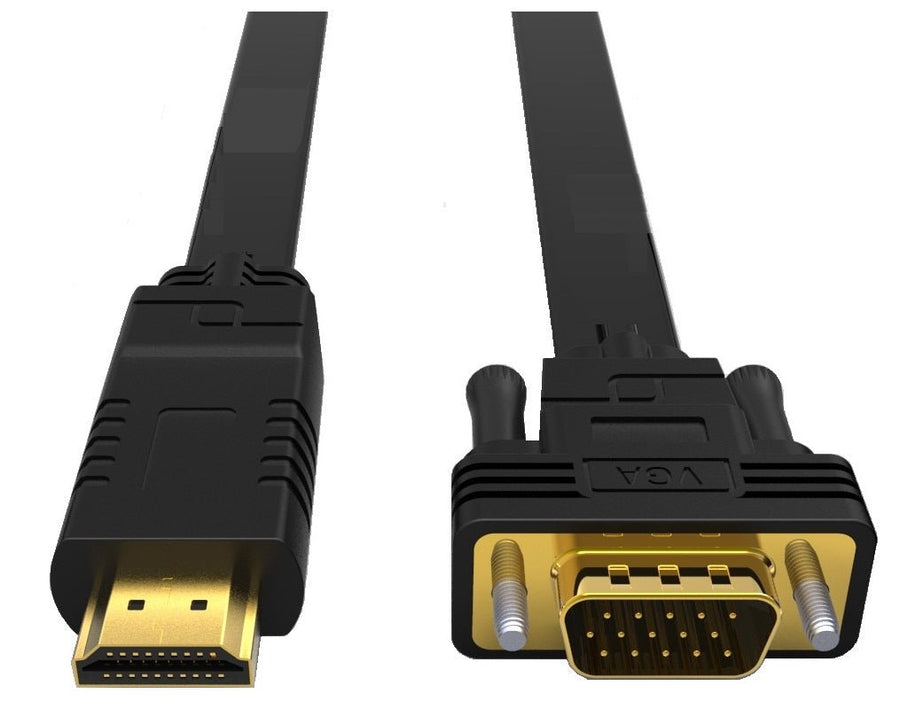 8Ware HDMI to VGA Adapter Converter Cable 2m Male to Male for Desktop Computer Laptop PC Monitor Projector HDTV Switch PS4 PS5 Media Box DVD Camera - Leader Electronics