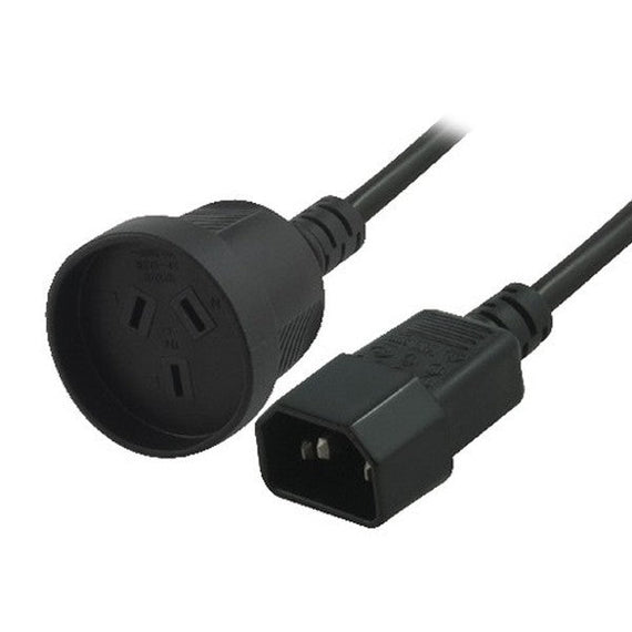 8Ware Power Extension Cable 15cm 3-Pin AU to IEC C14 Female to Male for UPS ~CBC-RC-3083 H40UPSIEC150MM - Leader Electronics