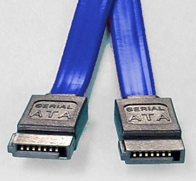 8ware SATA 3.0 Data Cable 0.5m / 50cm Male to Male Straight 180 to 180 Degree 26AWG Blue - Leader Electronics