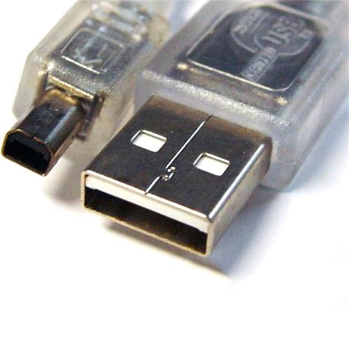 8Ware USB 2.0 Cable 3m A to B 4-pin Mini Transparent Metal Sheath UL Approved - Leader Electronics