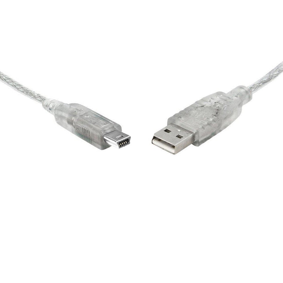 8Ware USB 2.0 Cable 3m A to B 5-pin Mini Transparent Metal Sheath UL Approved - Leader Electronics