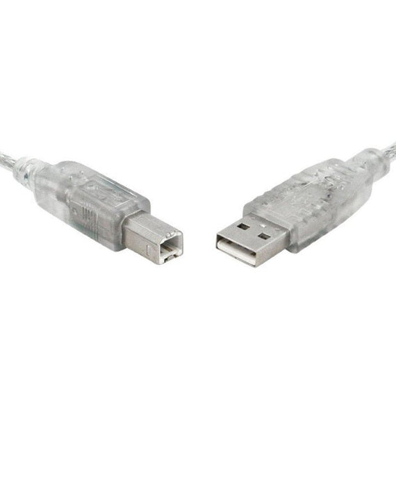 8Ware USB 2.0 Cable 5m Type A to B Male to Male Printer Cable for HP Canon Dell Brother Epson Xerox Transparent Metal Sheath UL Approved - Leader Electronics