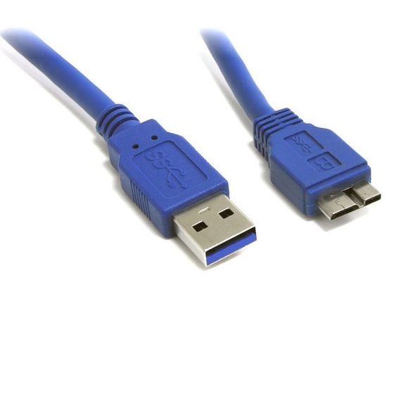 8Ware USB 3.0 to Micro USB Cable 3m Type A to Type B Male to Male for Charging or Data Sync Mobile Devices Phone Tablet PDA GPS - Leader Electronics