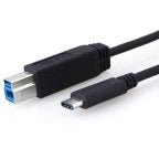 8Ware USB-C to USB-B Cable 1m Type-C to B Male to Male Black 10Gbps - Leader Electronics