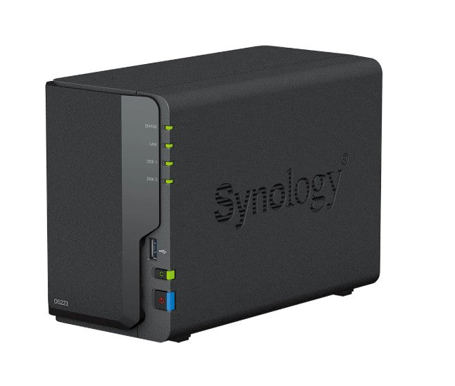 Synology DiskStation DS223 2-Bay 3.5' Diskless 1xGbE NAS (Tower) (HMB), Realtek RTD1619B quad-core 1.47Hz, 2GB RAM,