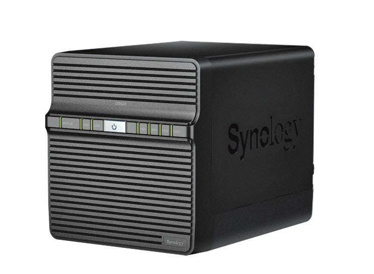 Synology DiskStation DS423 4-Bay 3.5' Diskless 2xGbE NAS, Realtek RTD1619B 4-core (4-thread) 1.7 GHz, 2GB RAM, 3 x USB3.2 -