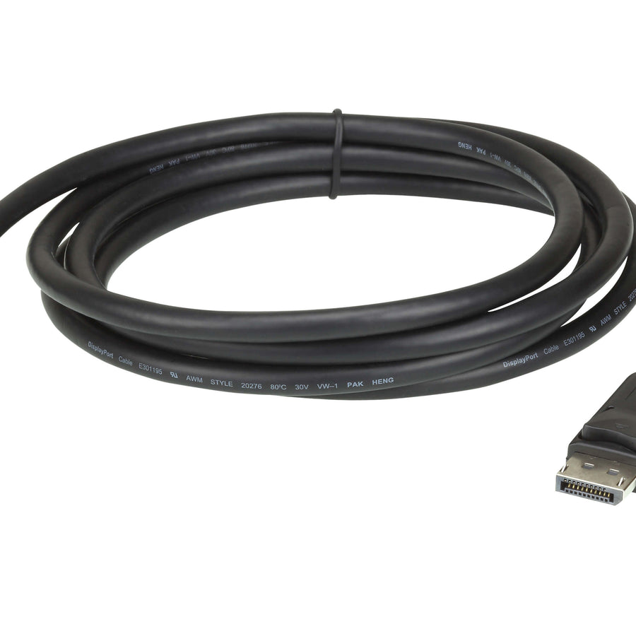 Aten 2m DisplayPort Cable, supports up to 3840 x 2160 @ 60Hz, 28 AWG copper wire construction for high-definition media connections