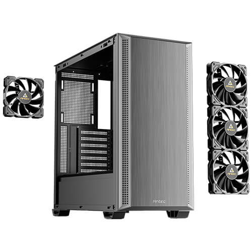 Antec P7 S 478 x 222 x 465 mm ATX/M-ATX/ITX, Steel + Plastic, USB-C 3.2, 4×120mm PWM fans, 360mm radiator, GPU 405mm, PSU