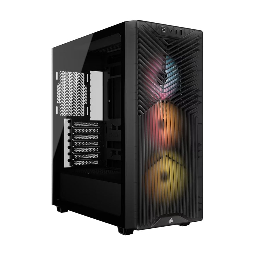 Corsair 3200D RS ARGB Mid-Tower PC Case -Smoke, ATX mATX ITX, TG panel, ARGB fans, 400mm GPU, 165mm CPU, 360mm rad, USB-C, 7