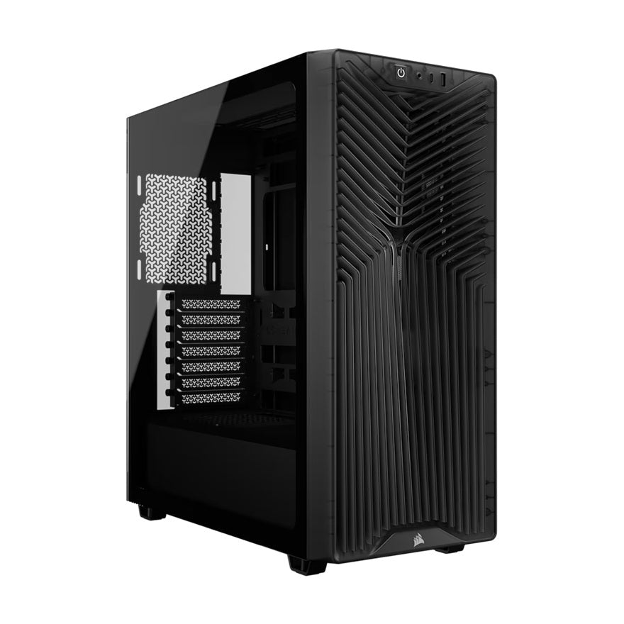 Corsair 3200D RS Mid-Tower PC Case - Smoke, ATX mATX ITX, TG panel, 400mm GPU, 165mm CPU, 360mm rad, USB-C, 7 slots, 2x2.5