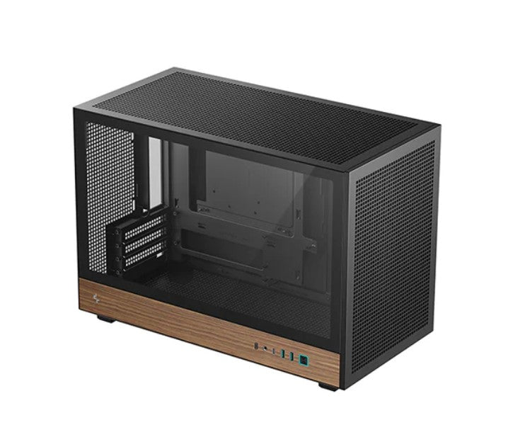 DeepCool CH260 Wood High Airflow Compact Micro-ATX Wood Grain Case.USB3.0×2、Gen2 Type-C x1、Audio/Mic×1 Cases & Accessories
