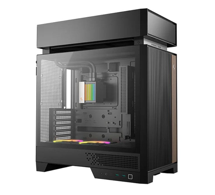 DeepCool CL6600 Innovative Compamentalized Compact ATX Case, Pre-installed 360mm Liquid Cooler,  Dual ARGB Fans