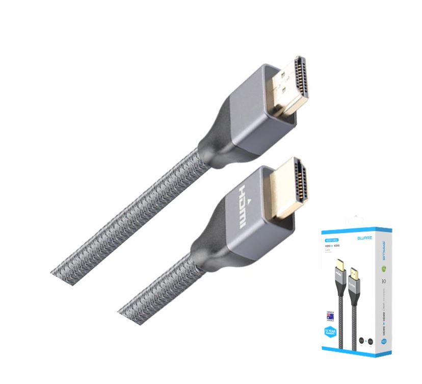 8Ware Premium HDMI 2.0 Cable 3m Retail Pack 19 pins Male to Male UHD 4K HDR High Speed Ethernet ARC Gold Plated for TV XBOX