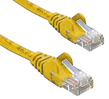 8ware CAT5e Cable 50cm / 0.5m - Yellow Color Premium RJ45 Ethernet Network LAN UTP Patch Cord 26AWG CU Jacket Cables