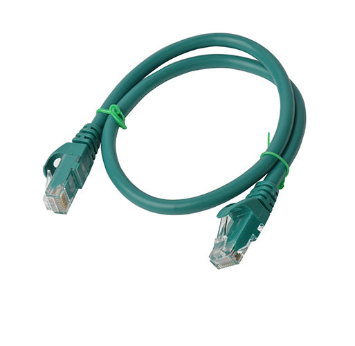8Ware CAT6A Cable 0.25m (25cm) - Green Color RJ45 Ethernet Network LAN UTP Patch Cord Snagless Cables CB8W-PL6A-0.25GRN
