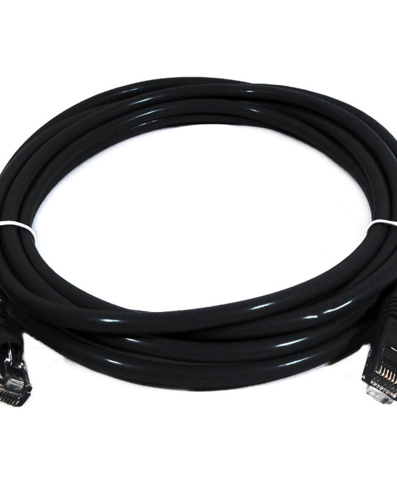 8Ware CAT6A Cable 0.5m (50cm) - Black Color RJ45 Ethernet Network LAN UTP Patch Cord Snagless