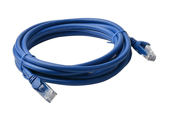 8Ware CAT6A Cable 5m - Blue Color RJ45 Ethernet Network LAN UTP Patch Cord Snagless Cables CB8W-PL6A-5BLU