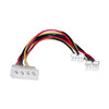 8Ware Molex Power Splitter Cable 20cm 2x3.5' to 1x5.25' Female to Male Cables CB8W-RC-5039