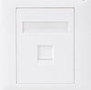 Astrotek CAT5e RJ45 Wall Face Plate 86x86mm 1 Port Socket Kit Cables CBA-SC-5E-1