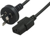 Astrotek AU Power Cable 2m - Male Wall 240v PC to Power Socket 3pin to IEC 320-C13 for Notebook/AC Adapter Black AU