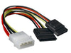 Astrotek Internal Power to SATA Molex Cable - 4 pins to 2x 15 pins 18AWG RoHS Cables CBAT-MOLEX-TO-SATAX2